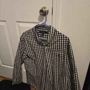 U.S. Polo Assn. Men's Black & White Check Button-Down Shirt